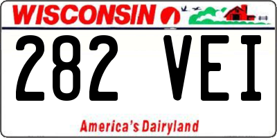 WI license plate 282VEI