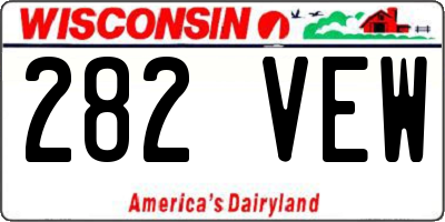 WI license plate 282VEW