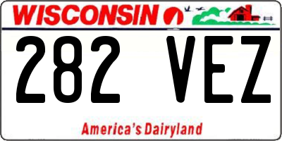 WI license plate 282VEZ