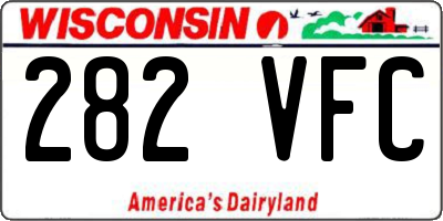 WI license plate 282VFC