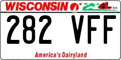 WI license plate 282VFF