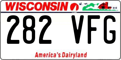 WI license plate 282VFG