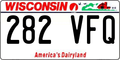 WI license plate 282VFQ