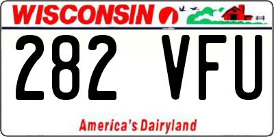 WI license plate 282VFU