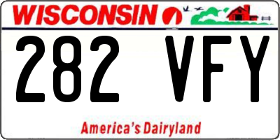 WI license plate 282VFY