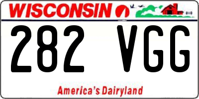 WI license plate 282VGG