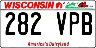 WI license plate 282VPB