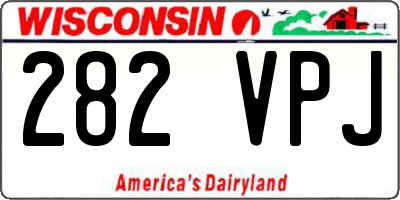 WI license plate 282VPJ