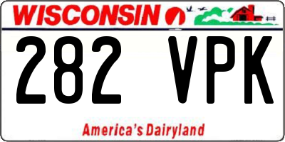WI license plate 282VPK