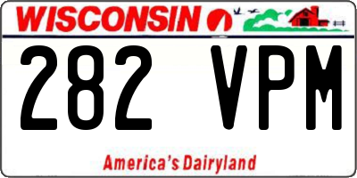 WI license plate 282VPM