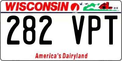 WI license plate 282VPT