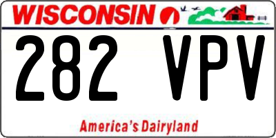 WI license plate 282VPV