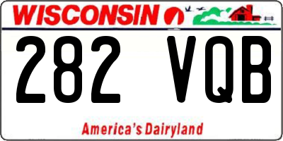 WI license plate 282VQB
