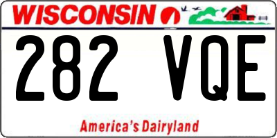 WI license plate 282VQE