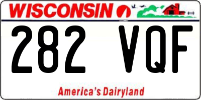 WI license plate 282VQF