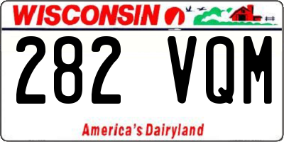 WI license plate 282VQM
