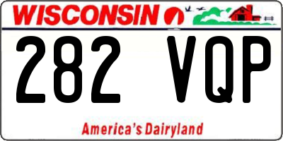 WI license plate 282VQP