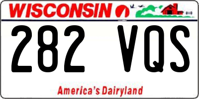 WI license plate 282VQS