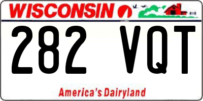 WI license plate 282VQT