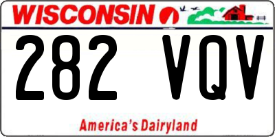 WI license plate 282VQV