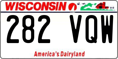 WI license plate 282VQW