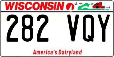 WI license plate 282VQY