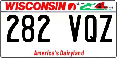 WI license plate 282VQZ