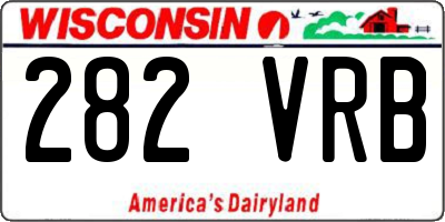 WI license plate 282VRB