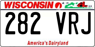 WI license plate 282VRJ