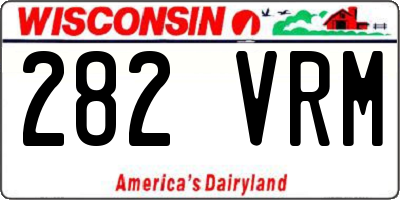 WI license plate 282VRM