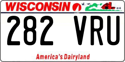 WI license plate 282VRU
