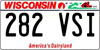 WI license plate 282VSI