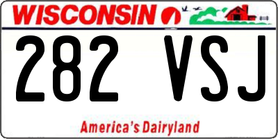 WI license plate 282VSJ