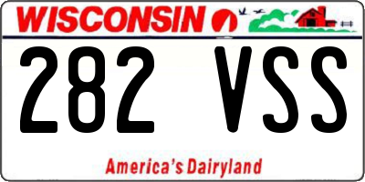 WI license plate 282VSS
