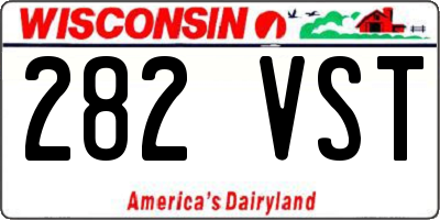 WI license plate 282VST