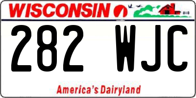 WI license plate 282WJC