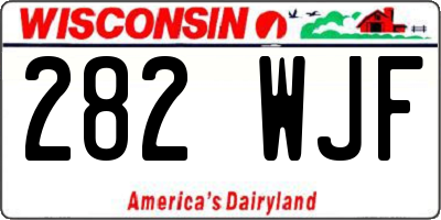 WI license plate 282WJF