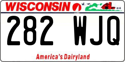 WI license plate 282WJQ