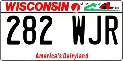 WI license plate 282WJR