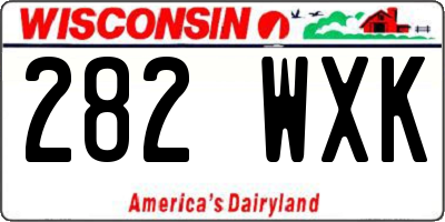 WI license plate 282WXK