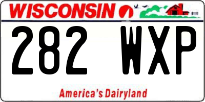 WI license plate 282WXP