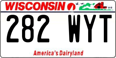 WI license plate 282WYT