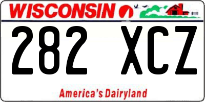 WI license plate 282XCZ