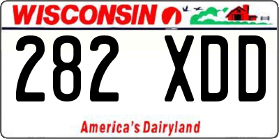 WI license plate 282XDD