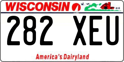 WI license plate 282XEU