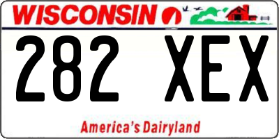 WI license plate 282XEX