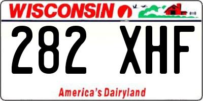 WI license plate 282XHF