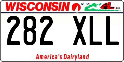 WI license plate 282XLL