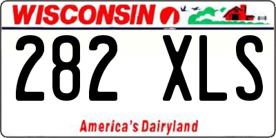 WI license plate 282XLS