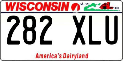WI license plate 282XLU